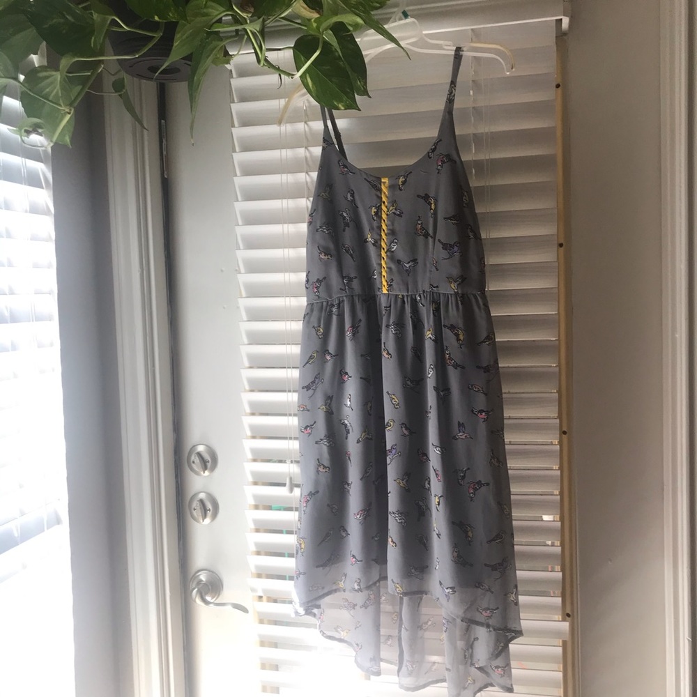 Grey bird dress